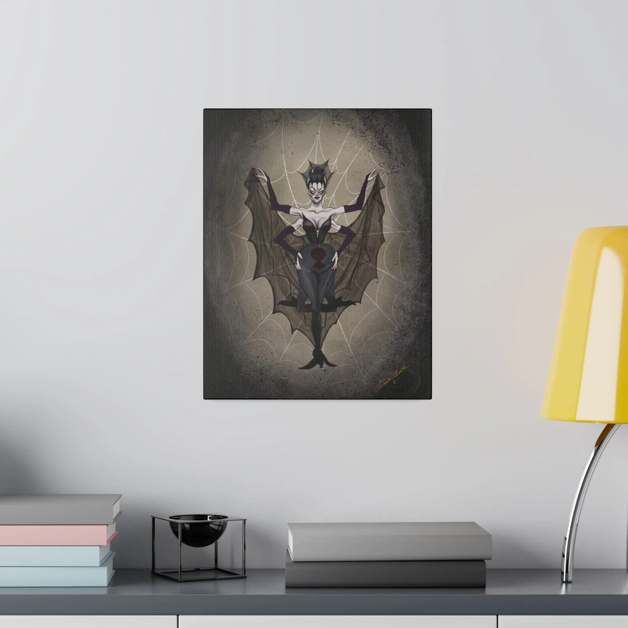 Spider Lady Stretched Canvas Print, Wrapped Wall Art with Hardware 0.75" depth