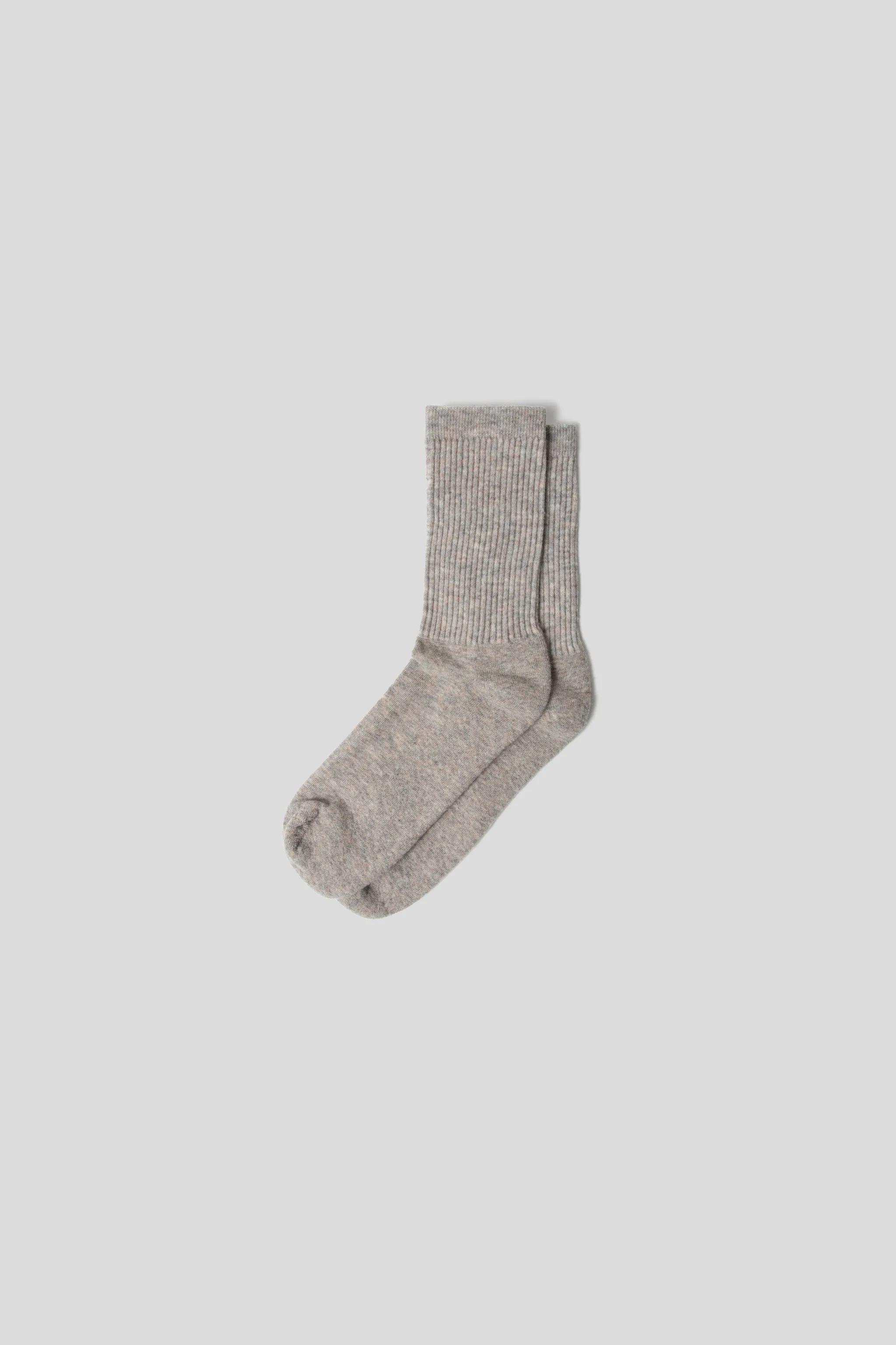 Supermerino Crew Socks - Taupe Heather