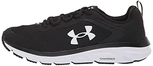 Under Armour Women's Charged Assert 9, Black/White, 9.5 US