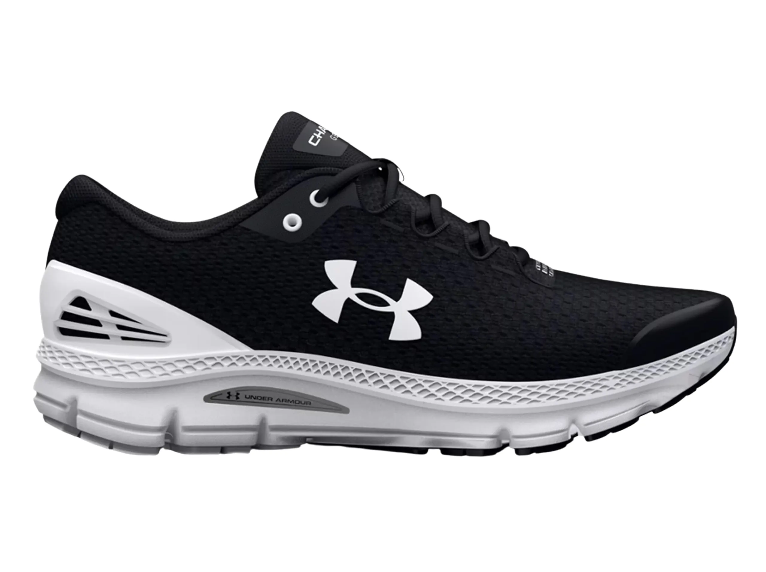 Under Armour Women's UA Charged Gemini Running Shoes (US Footwear Size System, Adult, Women, Numeric, Medium, 8.5) Black/White