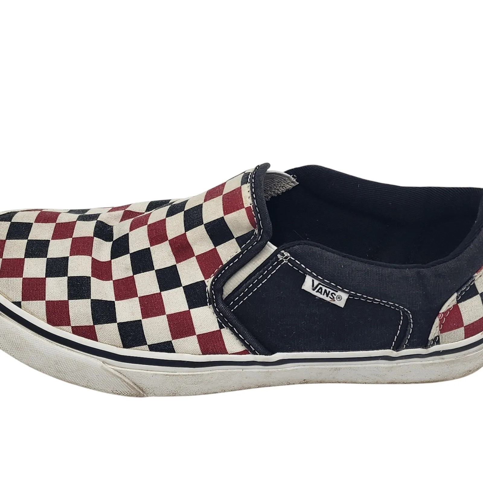 Vans Shoes Men 8.5 Women 10 Checkerboard Slip On Canvas Skater Sneakers Low Top