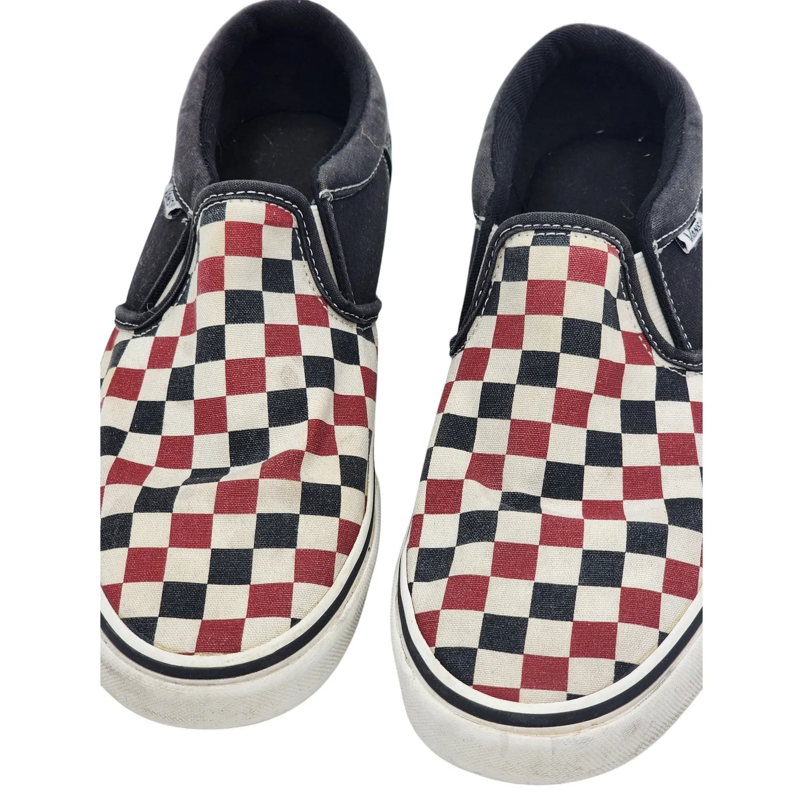 Vans Shoes Men 8.5 Women 10 Checkerboard Slip On Canvas Skater Sneakers Low Top