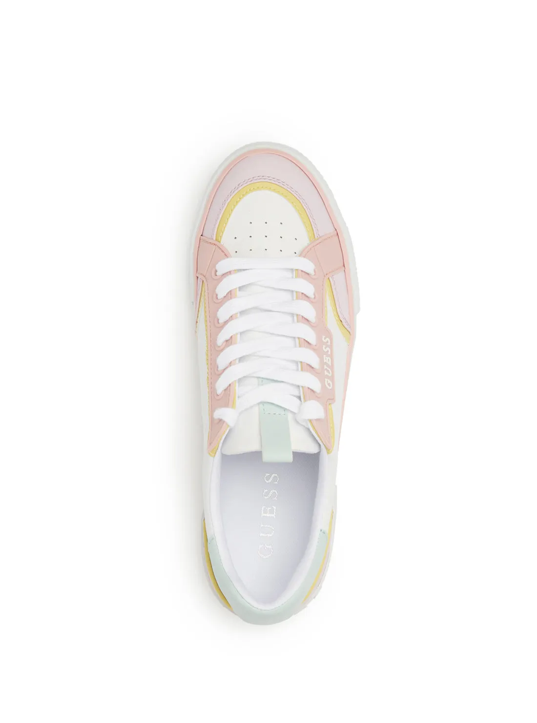 White Pink Lollin Low Top Sneakers