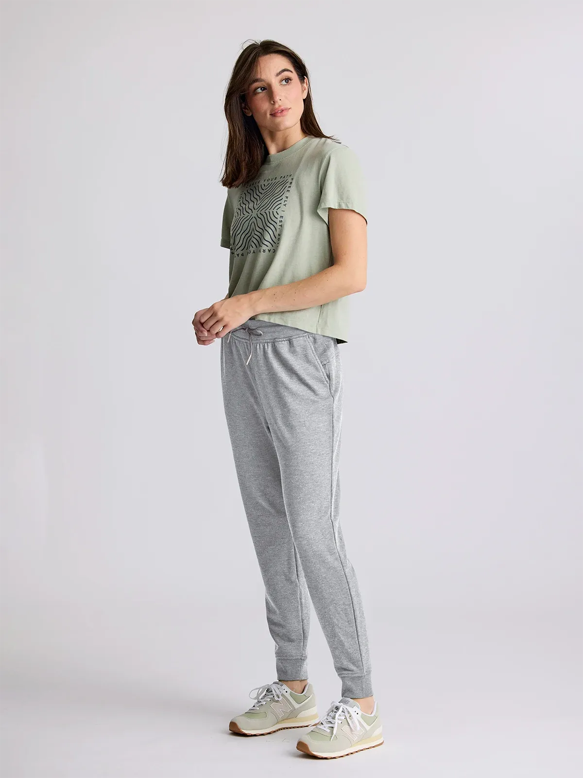 Women's Bamboo Lightweight Fleece Jogger - Light Heather Grey