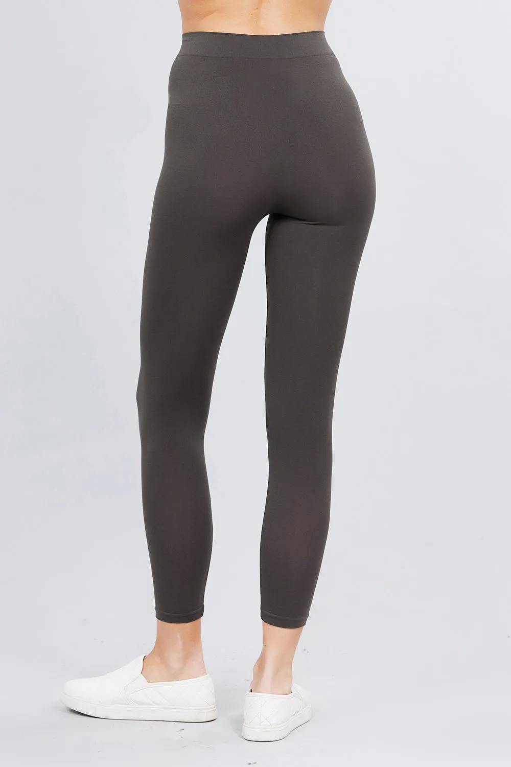 Women's High Rise Elastic Waist Seamless Leggings